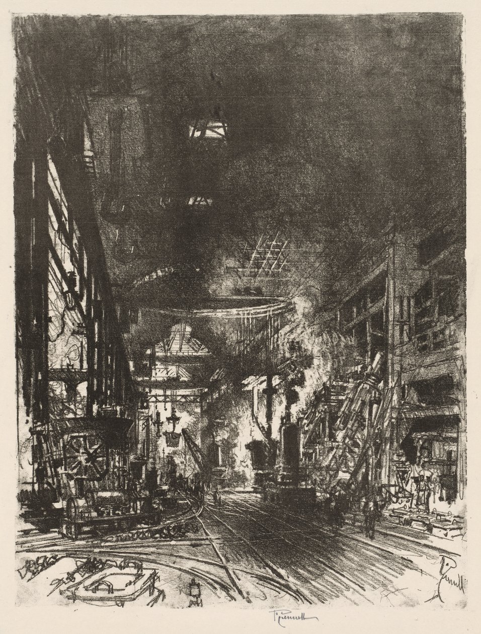 Angol háborús munka: In the Furnaces alkotó: Joseph Pennell