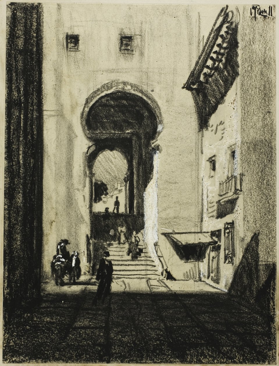 Zocodover, Toledo bejárata alkotó: Joseph Pennell