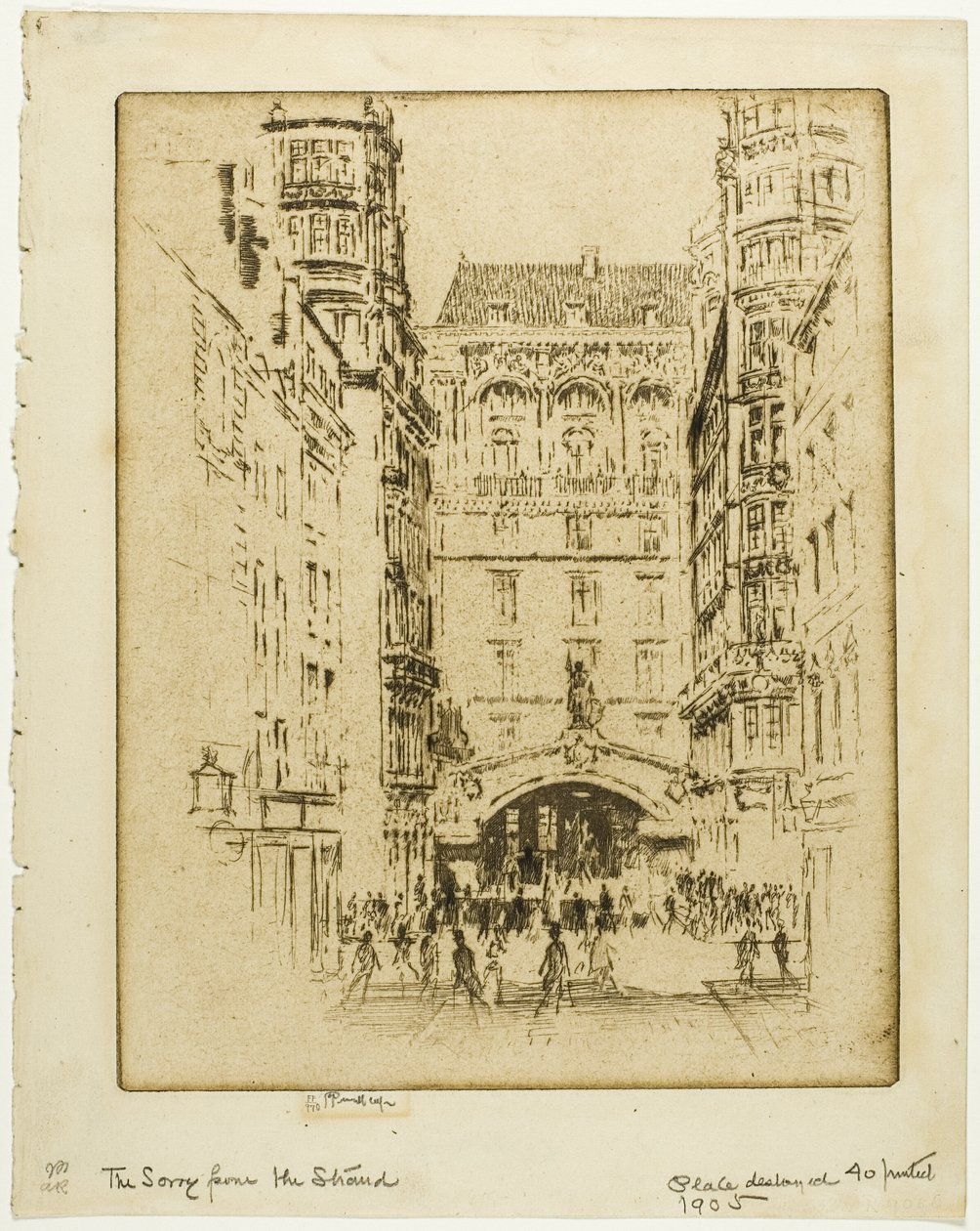 A Savoy Hotel bejárata alkotó: Joseph Pennell