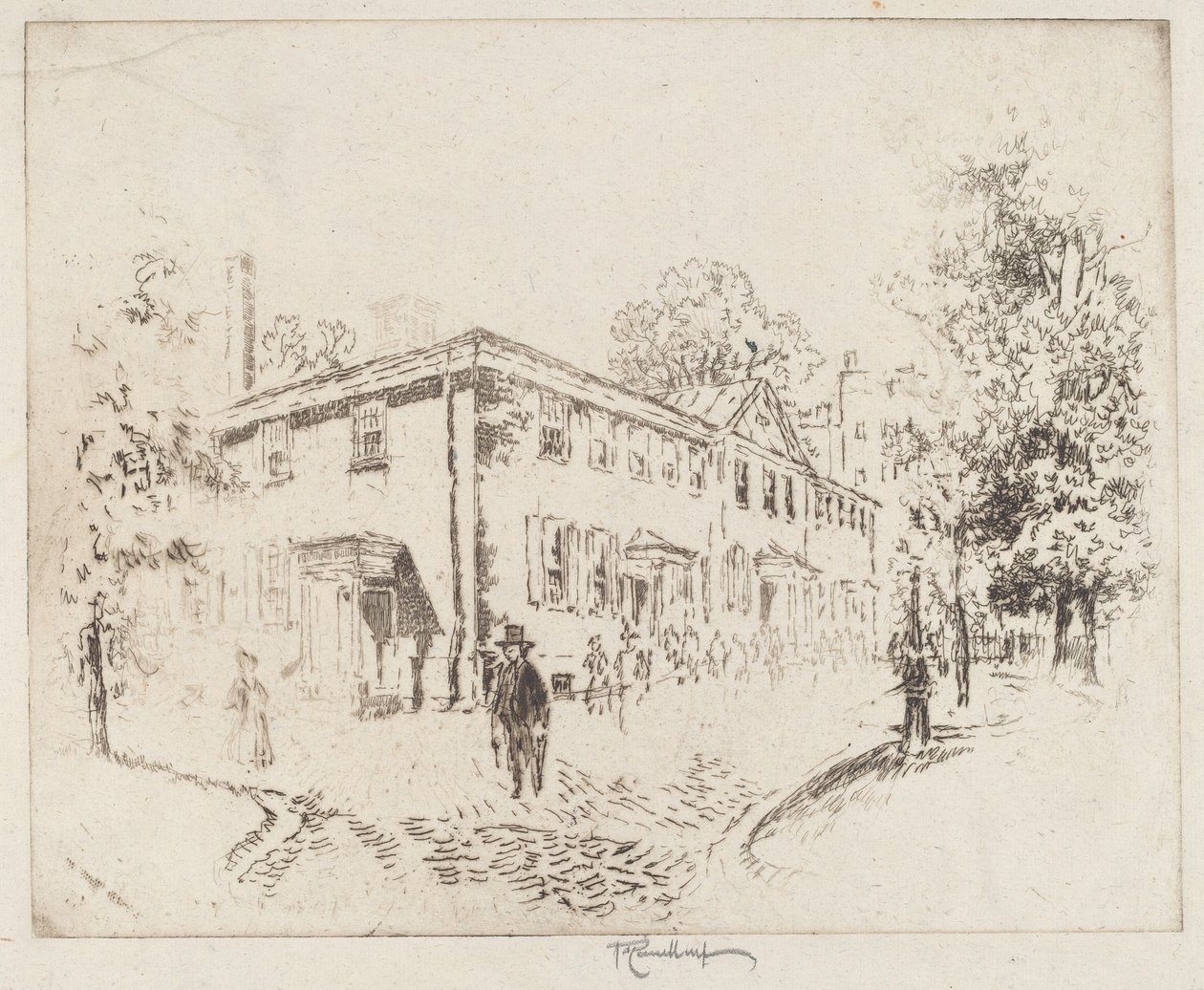 Fourth Street, Meeting House, Philadelphia alkotó: Joseph Pennell