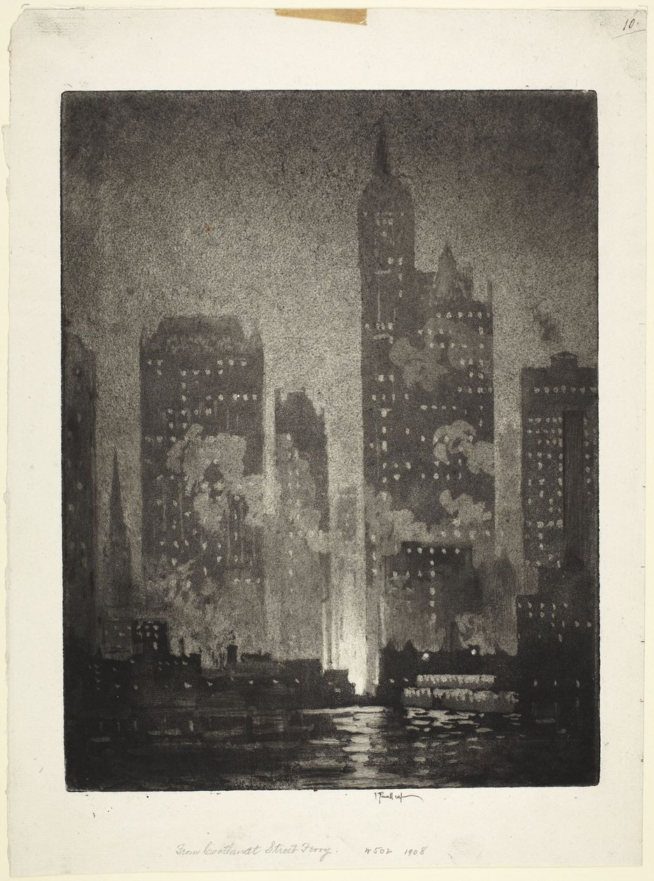 A Cortland Street-i kompról alkotó: Joseph Pennell