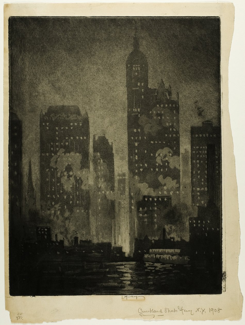 A Courtlandt Street Ferry-től alkotó: Joseph Pennell