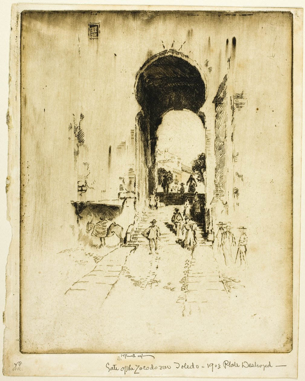 A Zocodover kapuja, Toledo alkotó: Joseph Pennell