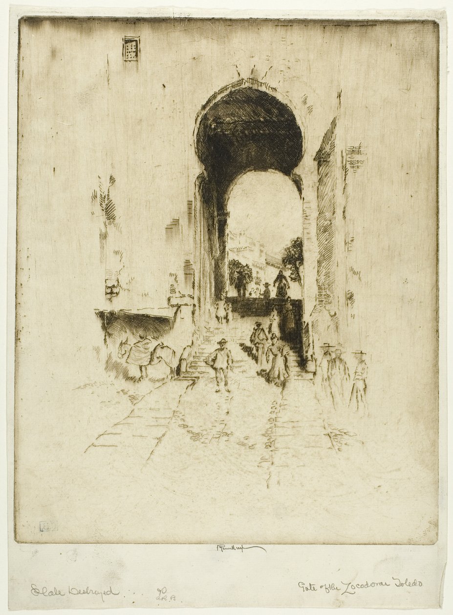 A Zocodover kapuja, Toledo alkotó: Joseph Pennell