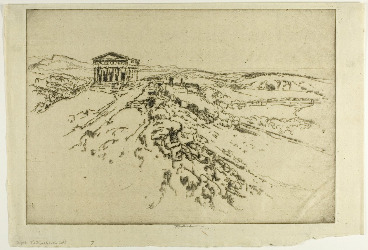 Girgenti, a templom a falon alkotó: Joseph Pennell