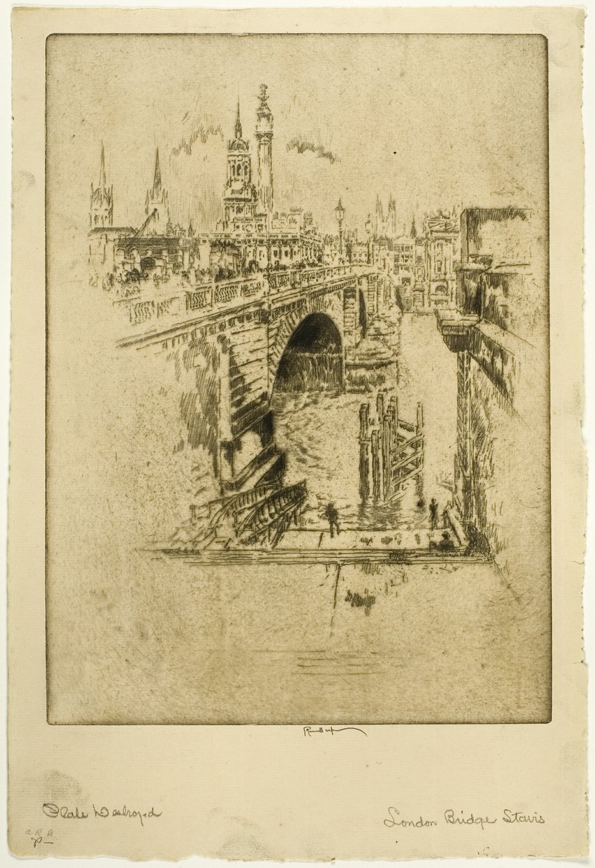 London Bridge Stairs alkotó: Joseph Pennell