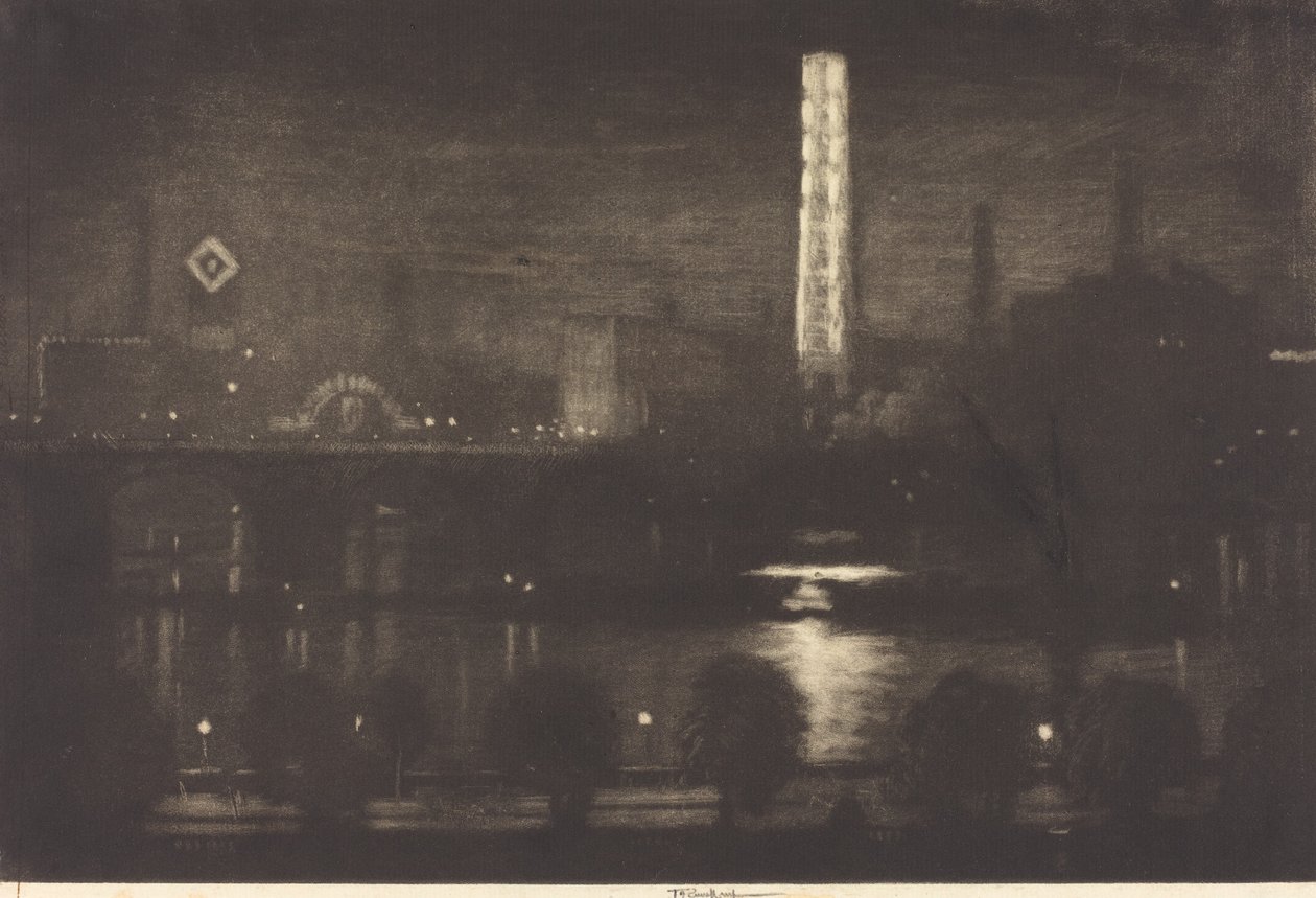 London Night, Whisky és Tea alkotó: Joseph Pennell