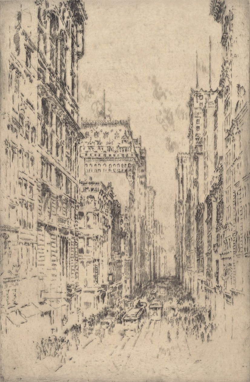Lower Broadway, 1904. alkotó: Joseph Pennell