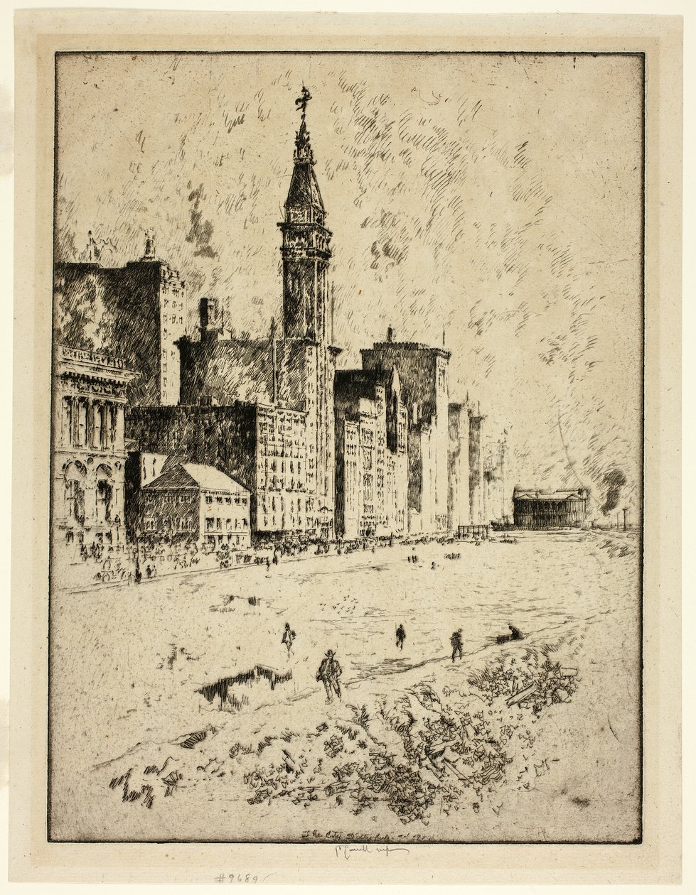 Michigan Avenue, Chicago (The City Dirtyful) alkotó: Joseph Pennell