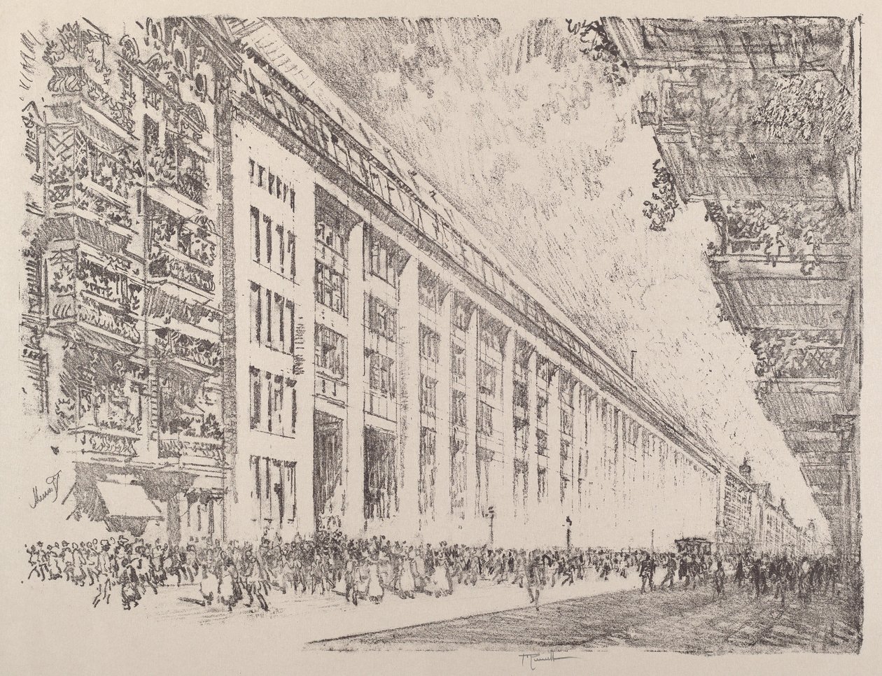 Déli nap, General Electric Works, Berlin alkotó: Joseph Pennell