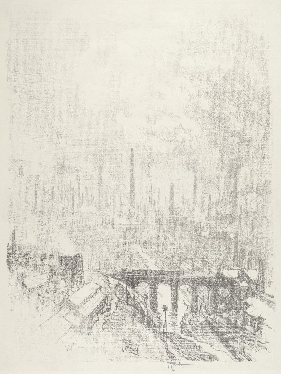 Munitions City, I. szám, 1916. alkotó: Joseph Pennell
