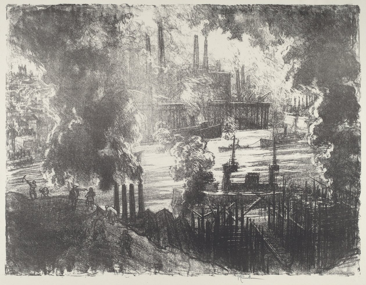 Lőszerek folyó alkotó: Joseph Pennell