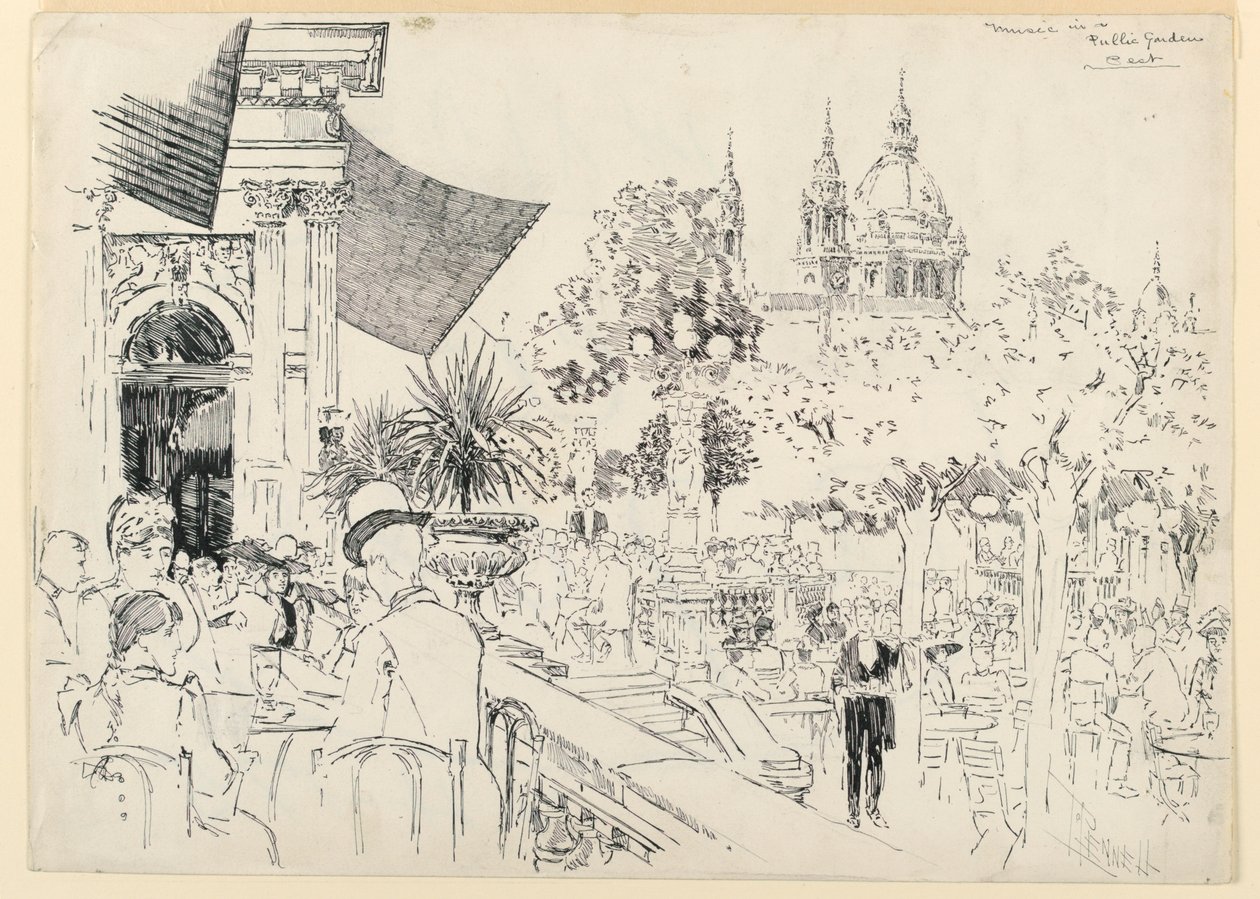 Zene a nyilvános kertben alkotó: Joseph Pennell