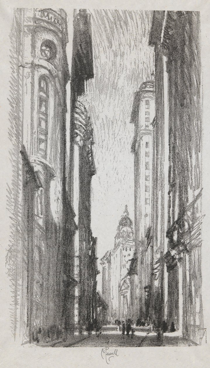 Nassau Street, 5. az Iconophie Club kollekcióban alkotó: Joseph Pennell