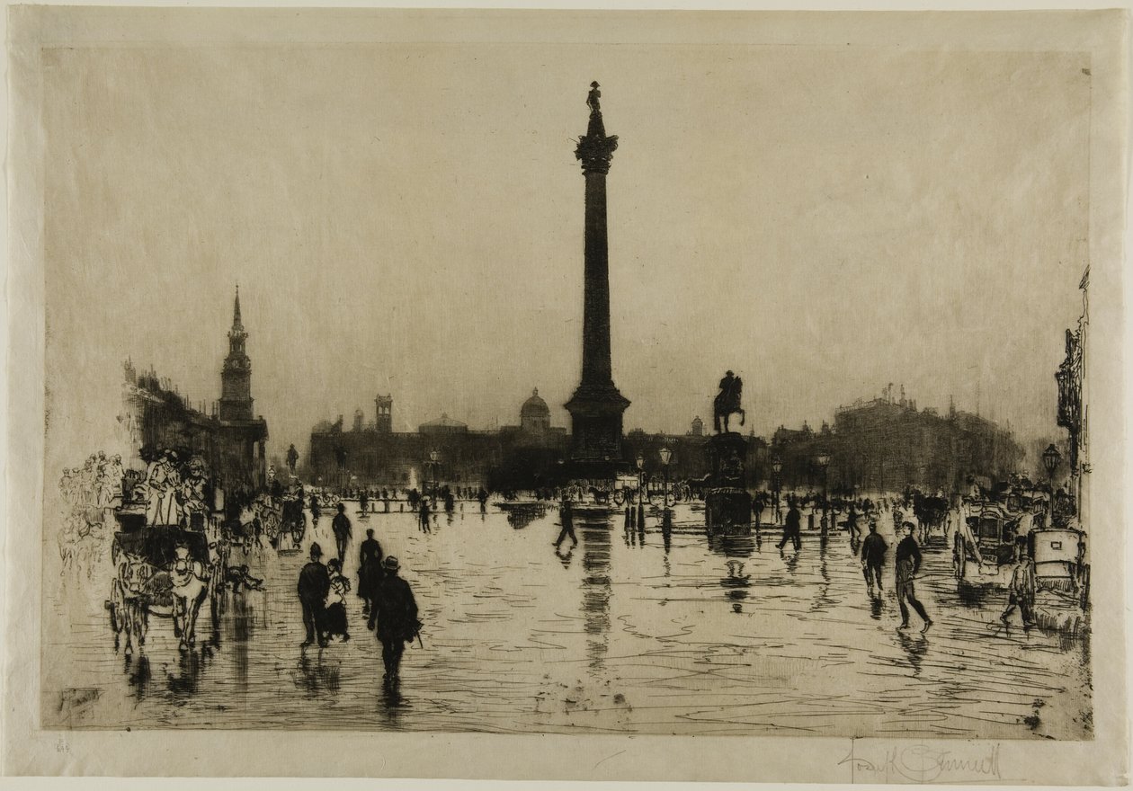 Nelson emlékmű, Trafalgar Square, London alkotó: Joseph Pennell