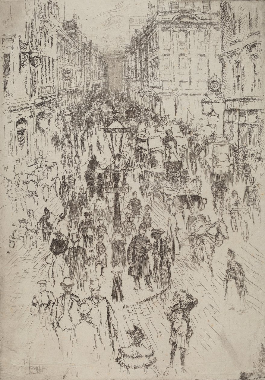 New Oxford Street, London, 1893. alkotó: Joseph Pennell