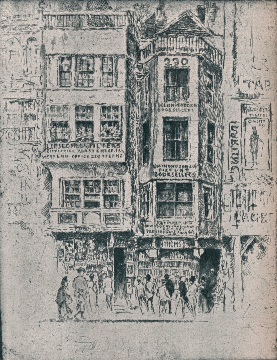 Old Strand Shops, c1900, 1906-7 alkotó: Joseph Pennell