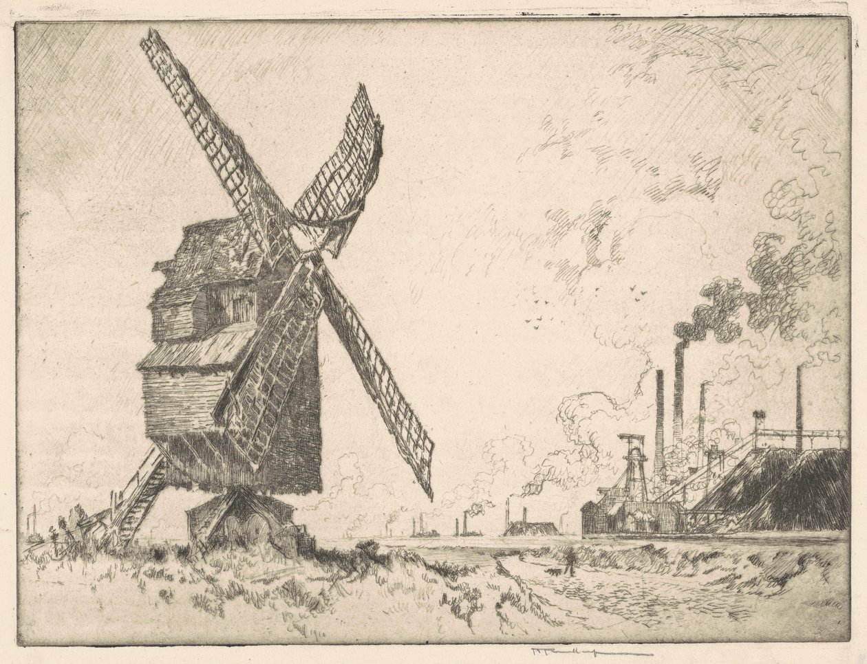 Régi és új malmok, Valenciennes alkotó: Joseph Pennell