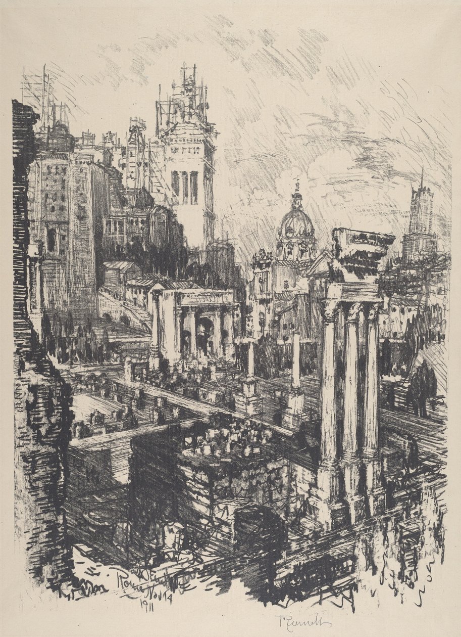 Régi és Új Róma, Victor Emanuel emlékmű alkotó: Joseph Pennell