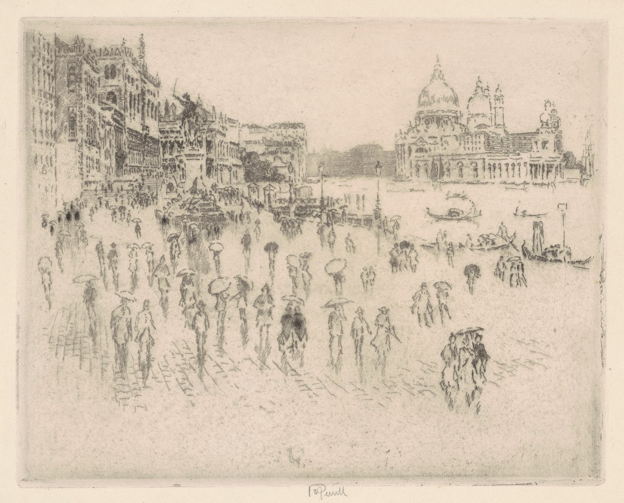 A Riván, a Pennell ablakából, 1883. alkotó: Joseph Pennell