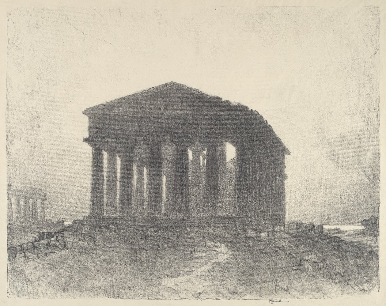 Paestum, Este, 1913 alkotó: Joseph Pennell