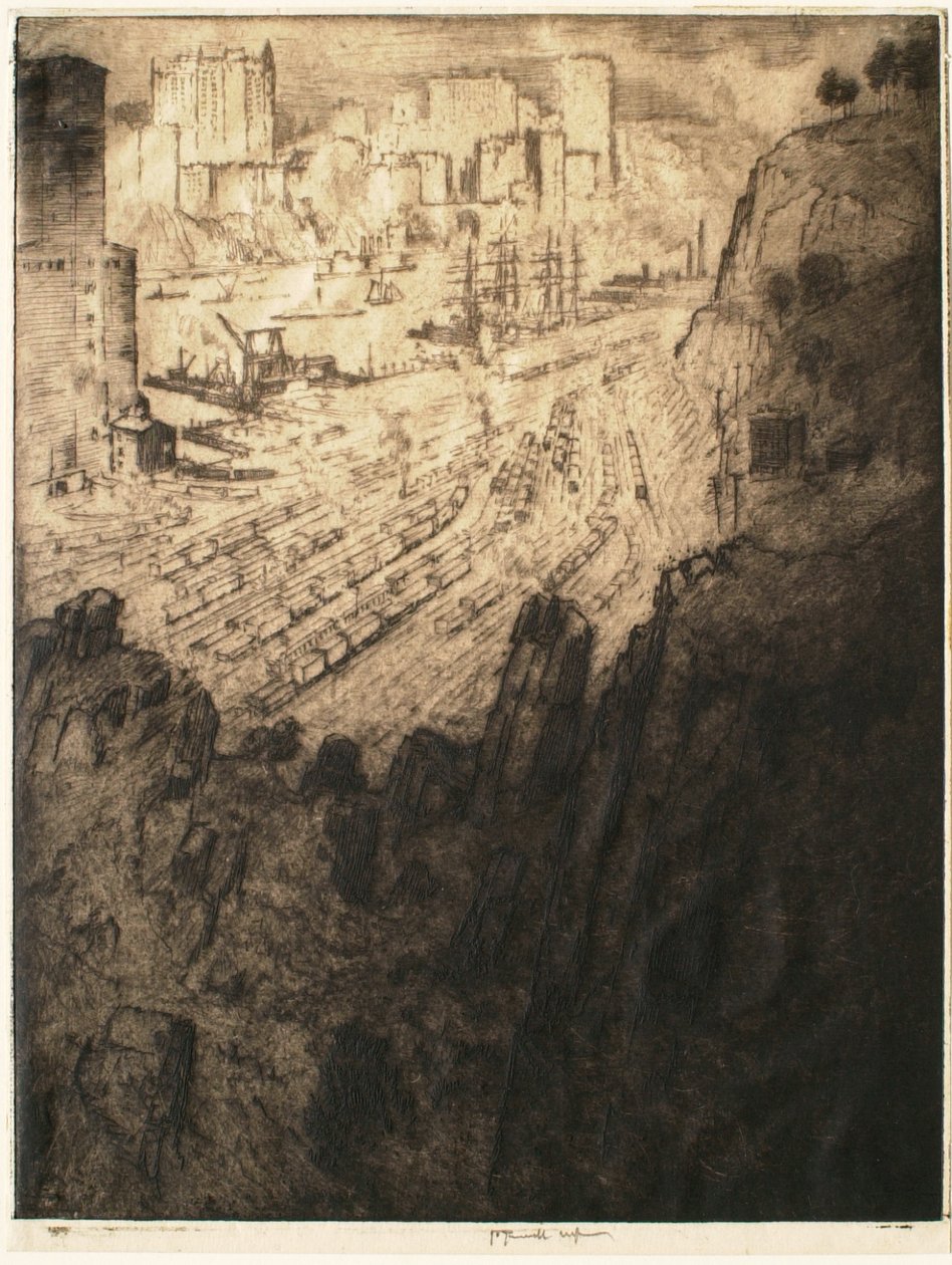 Palisades és paloták, New York alkotó: Joseph Pennell