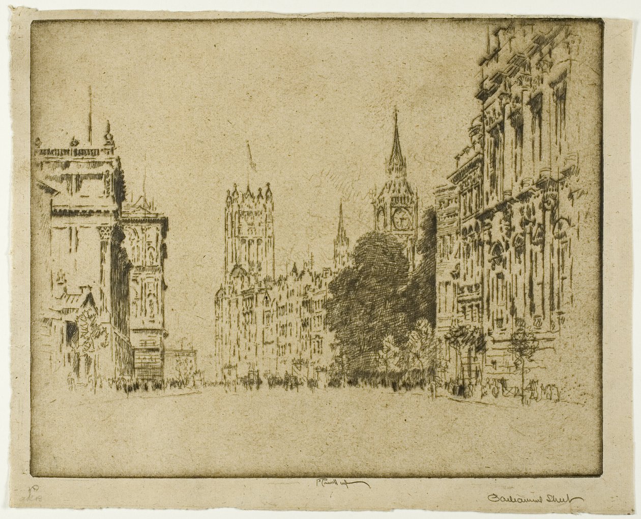 Parliament Street, Westminster alkotó: Joseph Pennell