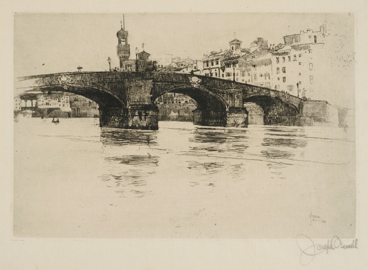 Ponte Santa Trinita, Firenze alkotó: Joseph Pennell
