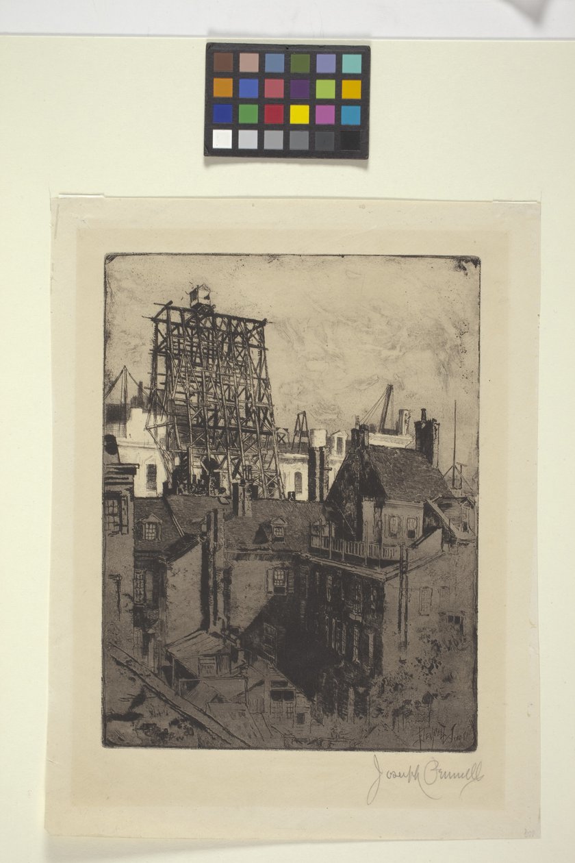 Középületek, Philadelphia (rézkarc) alkotó: Joseph Pennell