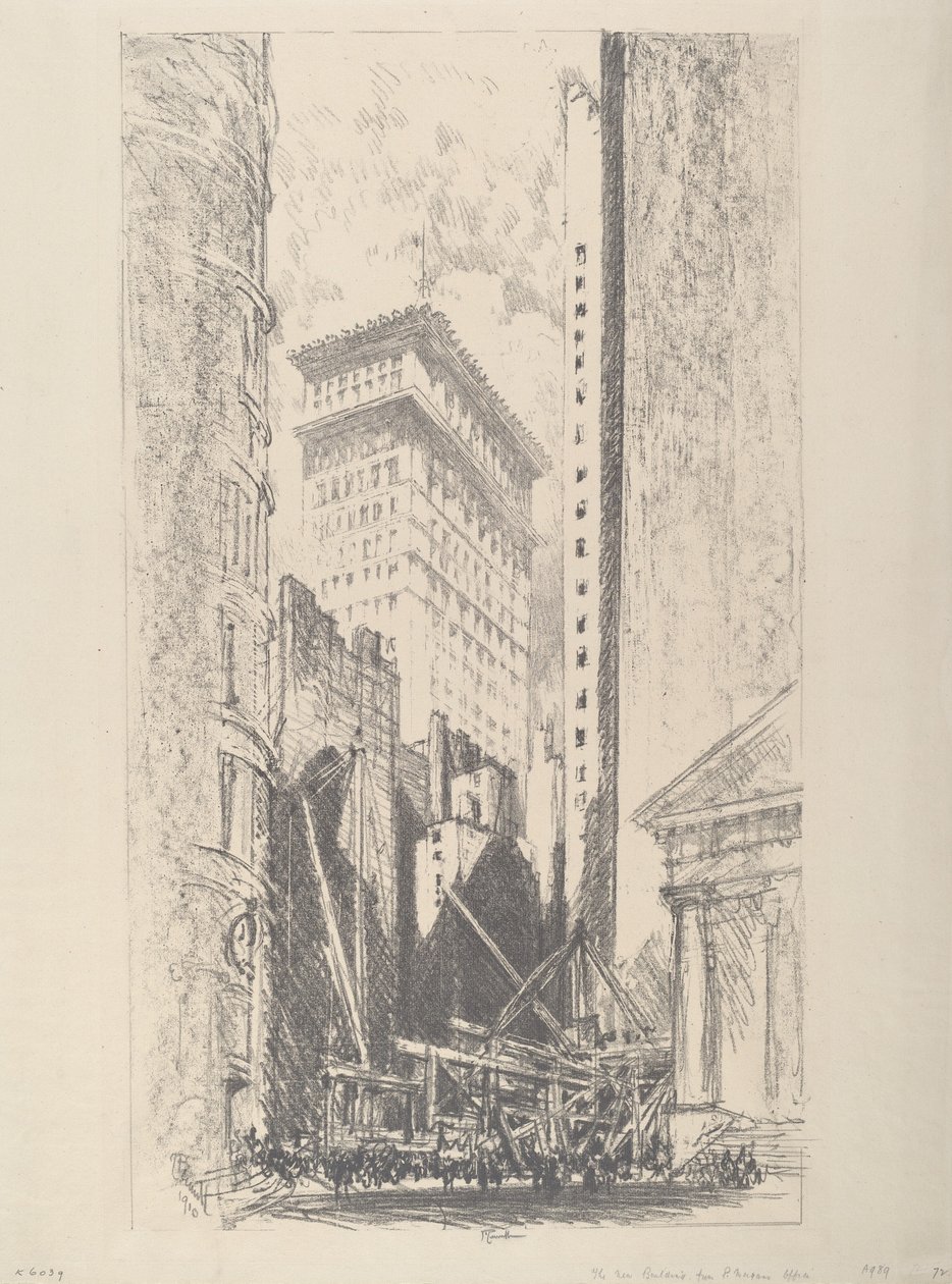 A Broad Street újjáépítése alkotó: Joseph Pennell