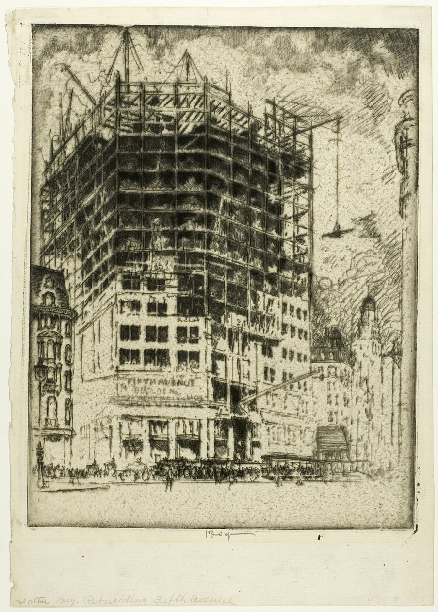 A Fifth Avenue újjáépítése alkotó: Joseph Pennell