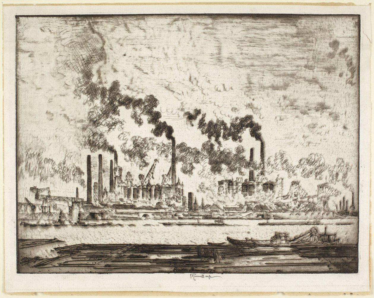 Rajna-menti várak, Duisburg alkotó: Joseph Pennell