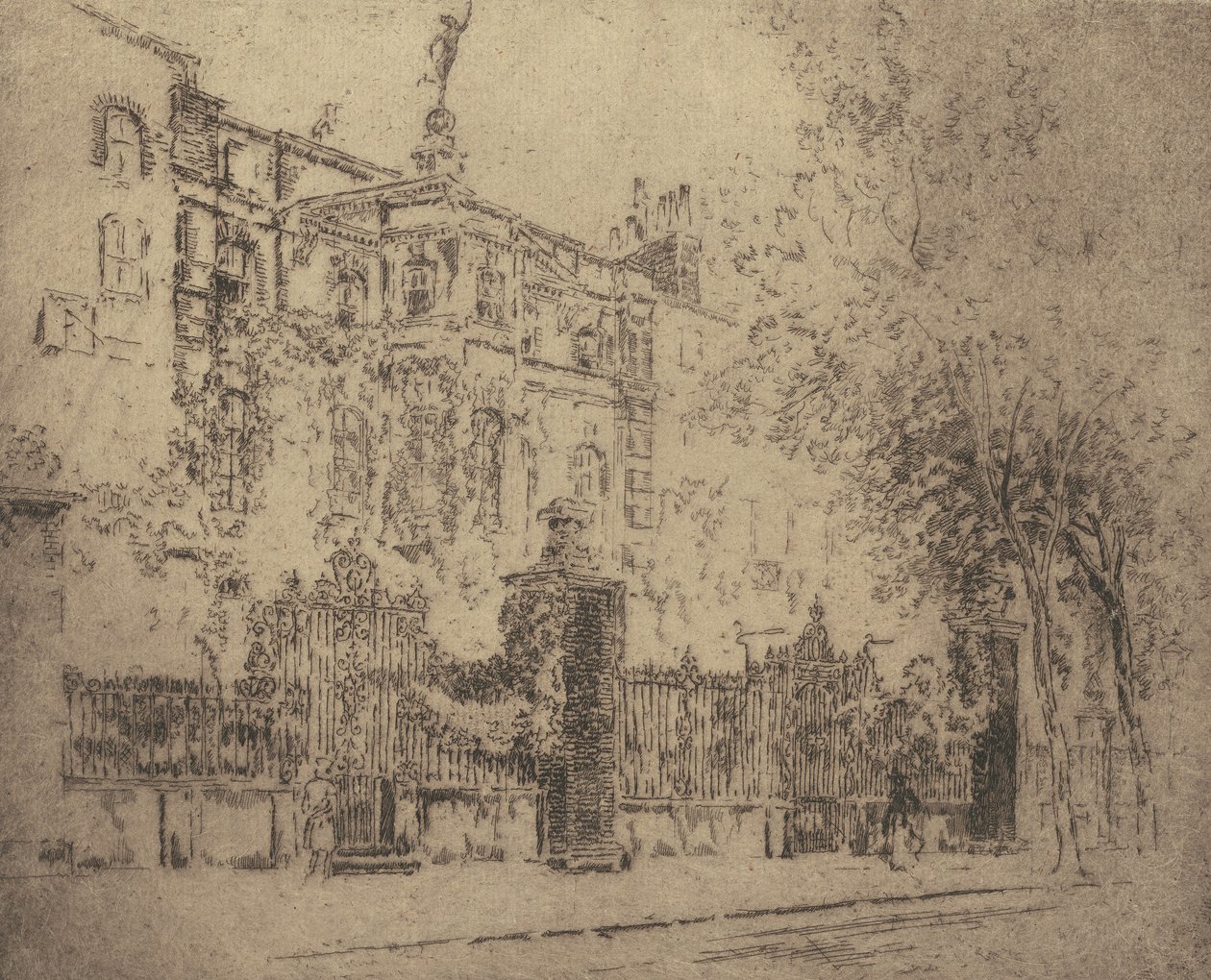 Rossetti háza, 1906. alkotó: Joseph Pennell