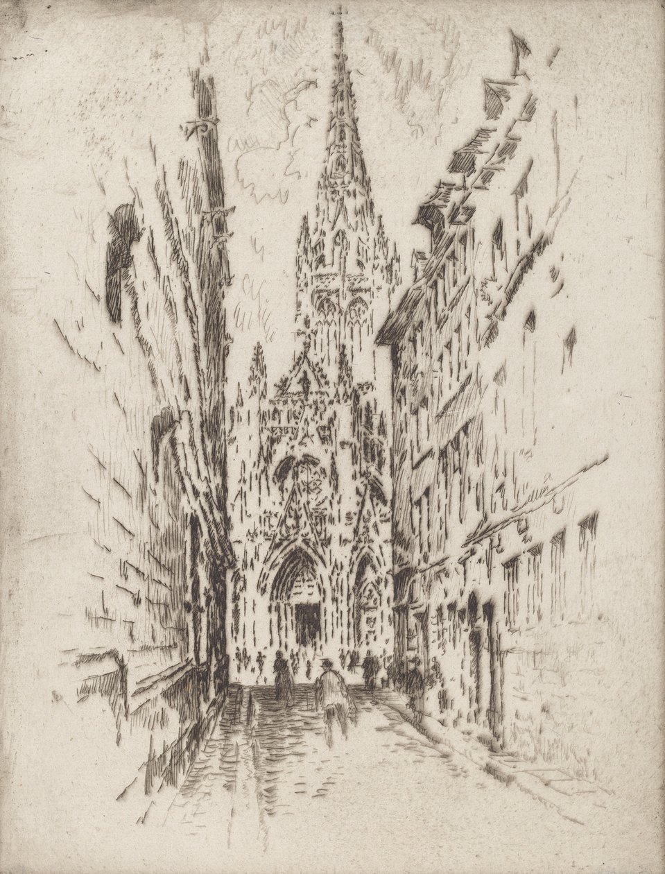 Saint Maclou, Rouen, 1907. alkotó: Joseph Pennell