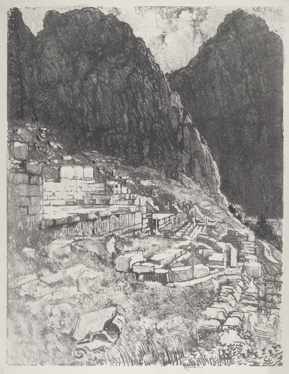 A hatalmasok ülései, Delphi, 1913. alkotó: Joseph Pennell