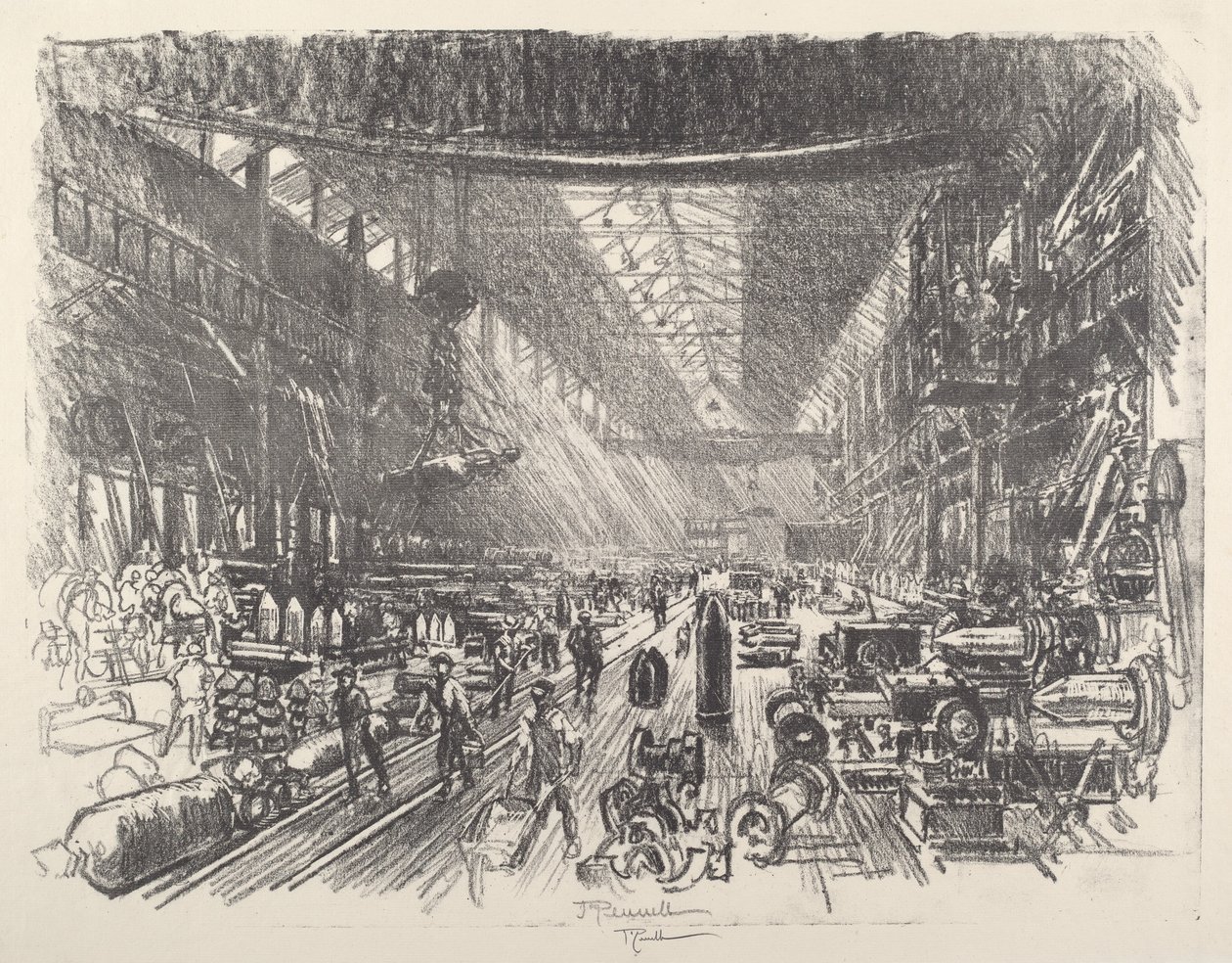 Shell Factory, I. szám, 1917. alkotó: Joseph Pennell