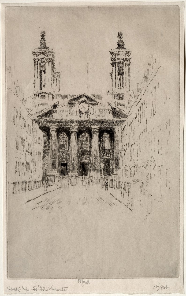 St. Johns, Westminster, 1895. alkotó: Joseph Pennell