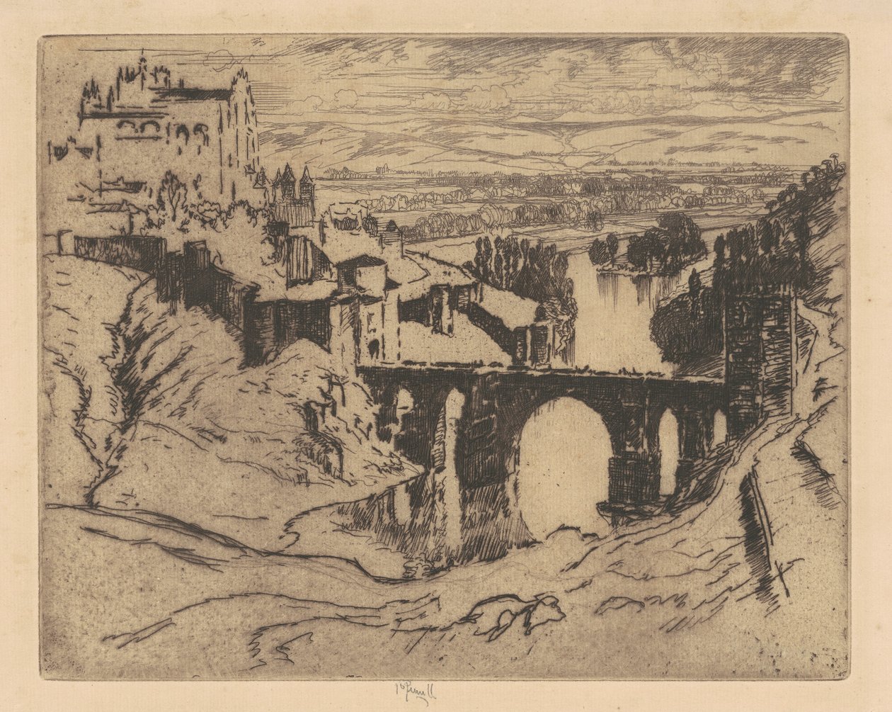 Szent Márton híd, Toledo alkotó: Joseph Pennell