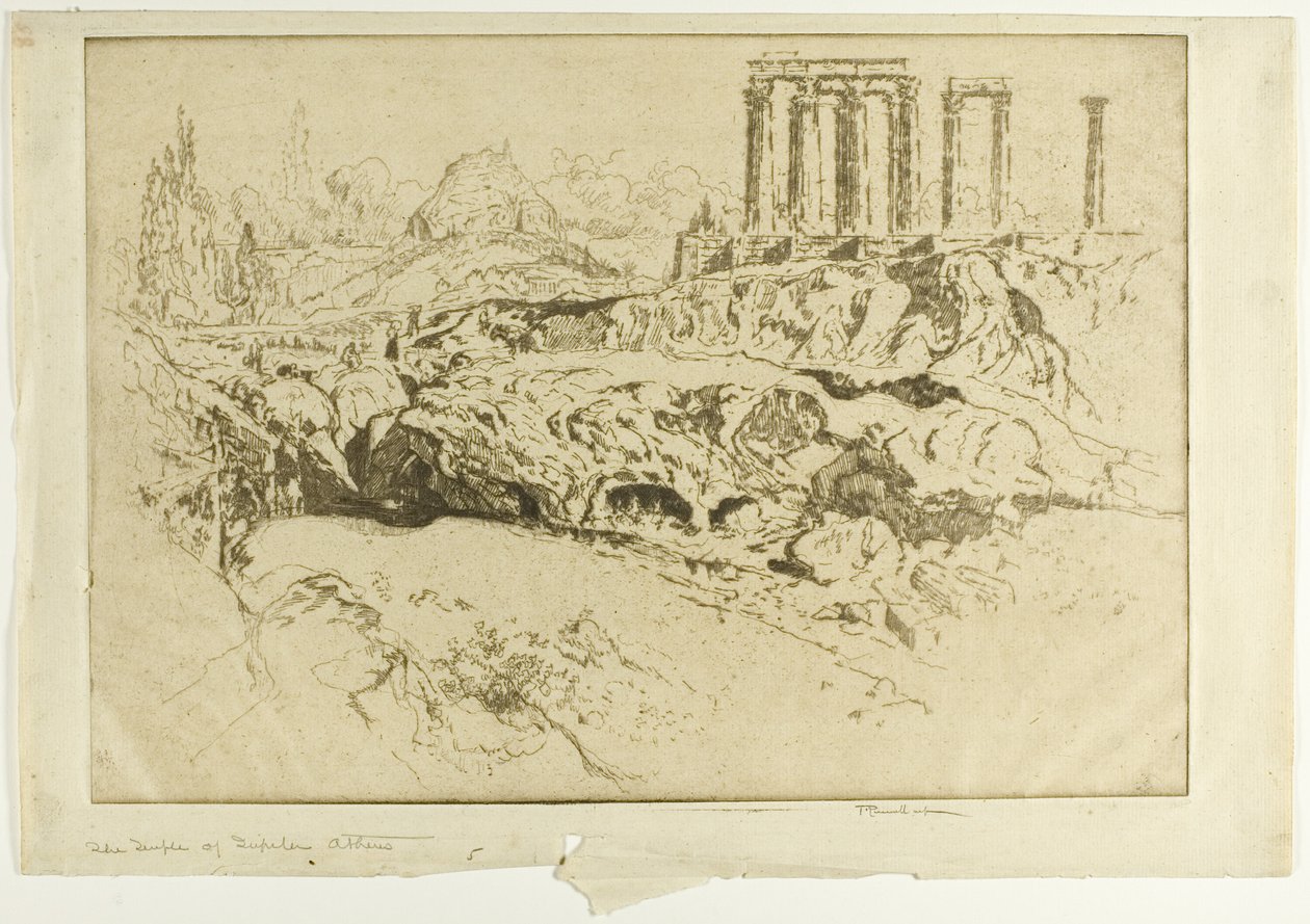 Jupiter temploma, Athén alkotó: Joseph Pennell