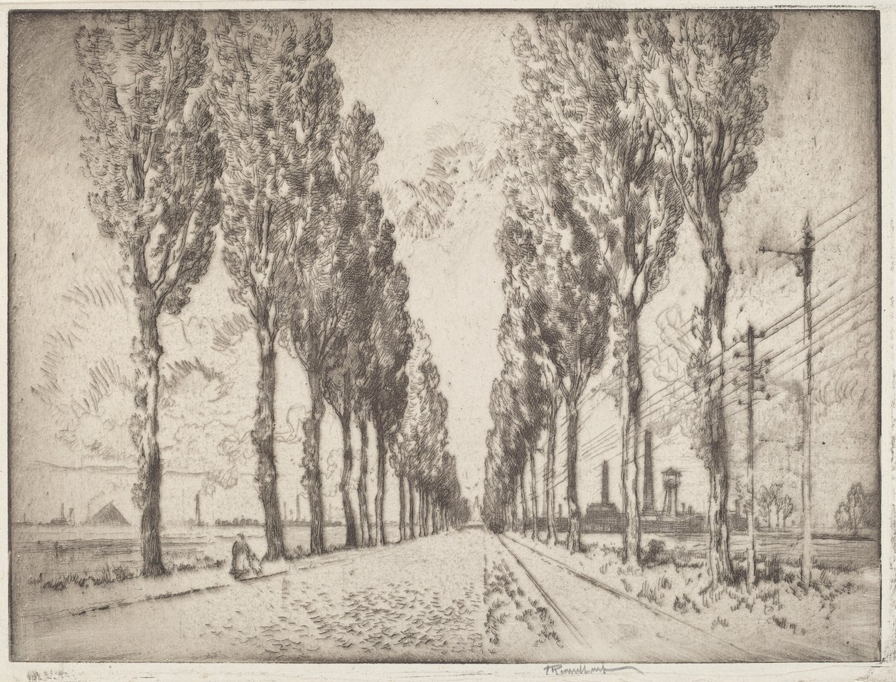 Az Avenue, Valenciennes alkotó: Joseph Pennell