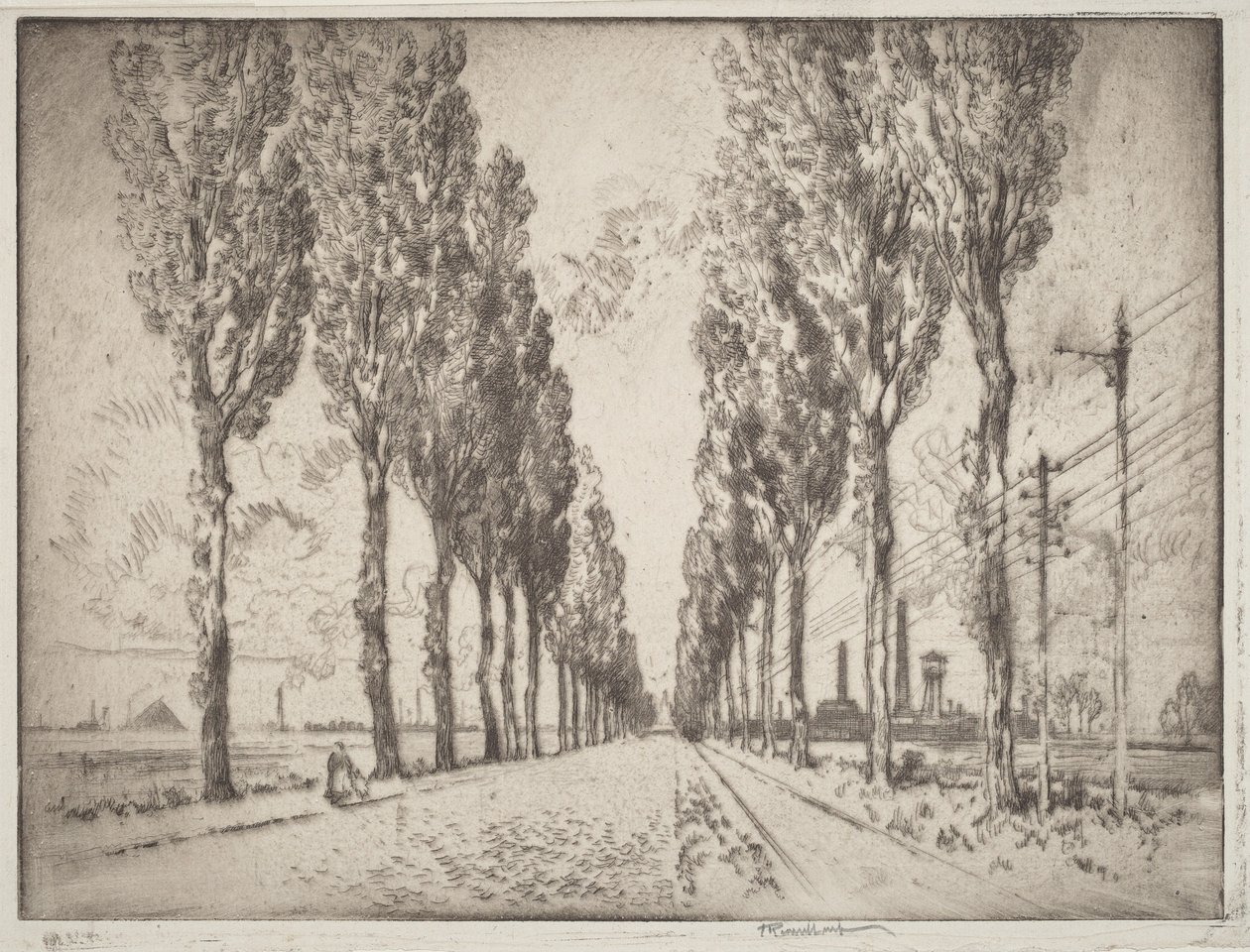 A sugárút, Valenciennes alkotó: Joseph Pennell