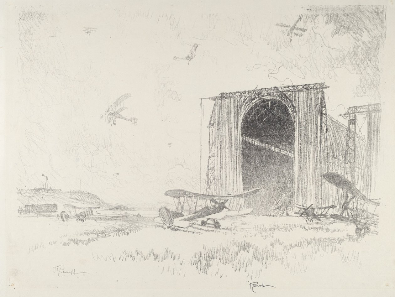 A léggömbkamra, 1916. alkotó: Joseph Pennell