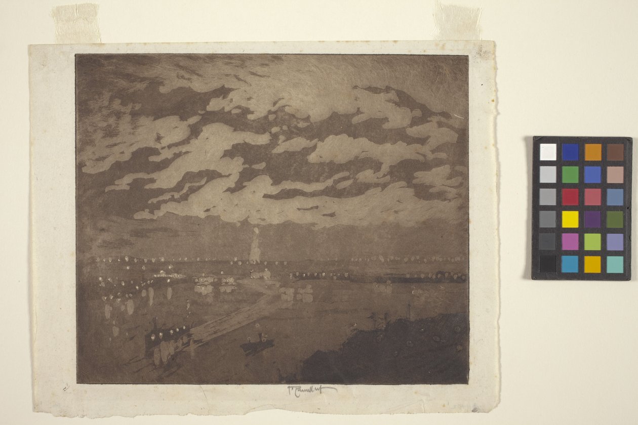 The Bay, New York (akvatinta) alkotó: Joseph Pennell