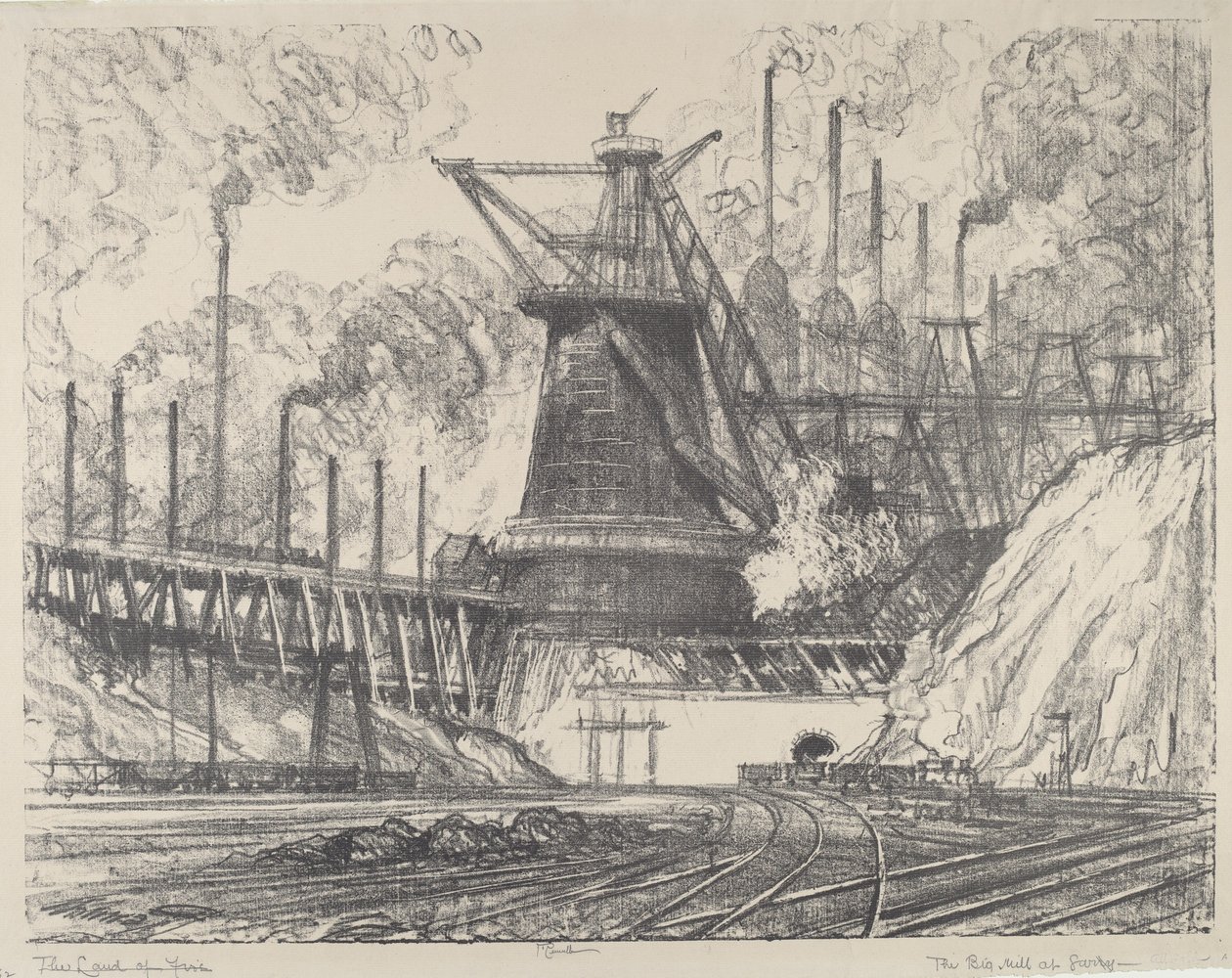 The Big Mill, Gary, Indiana alkotó: Joseph Pennell