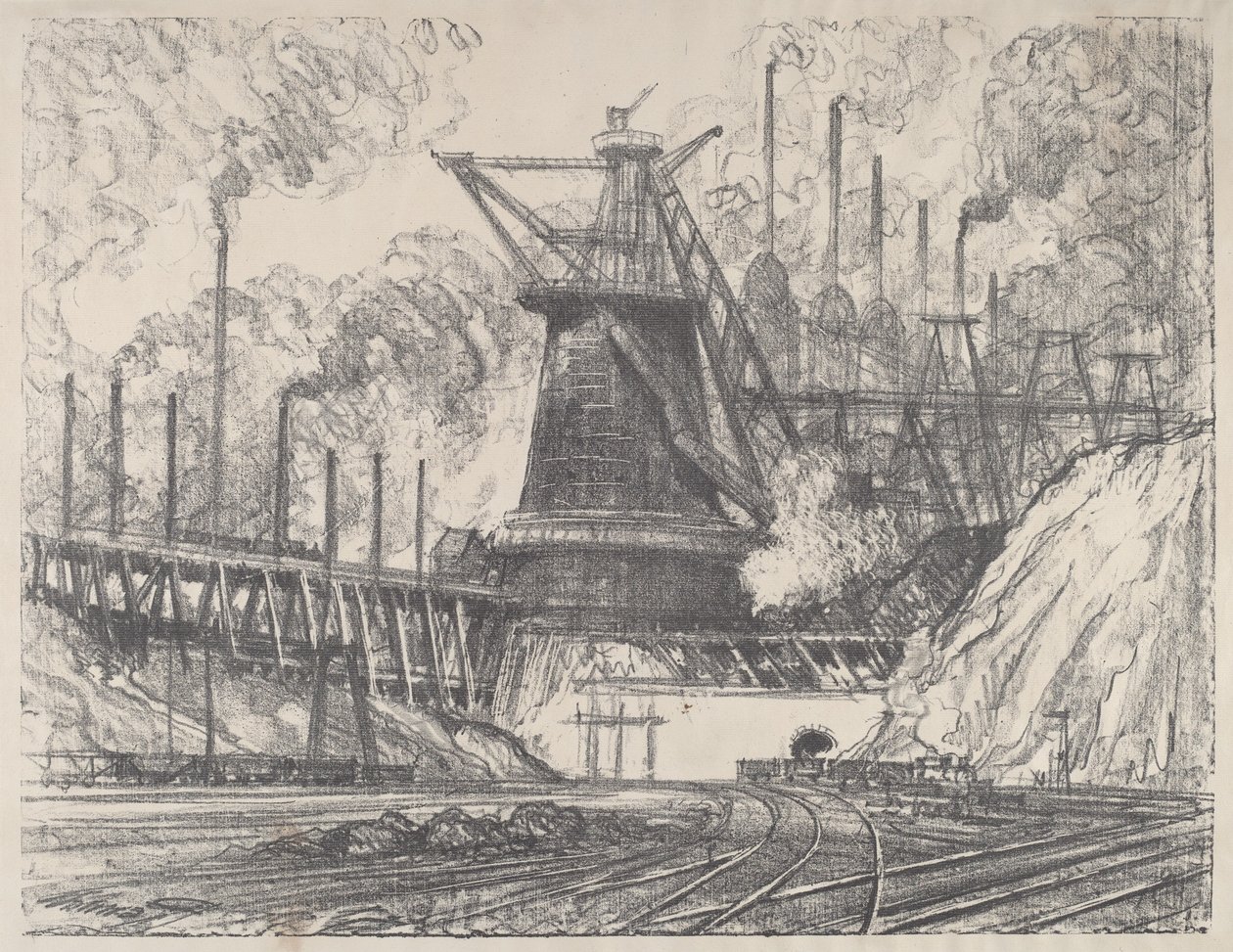The Big Mill, Gary, Indiana alkotó: Joseph Pennell