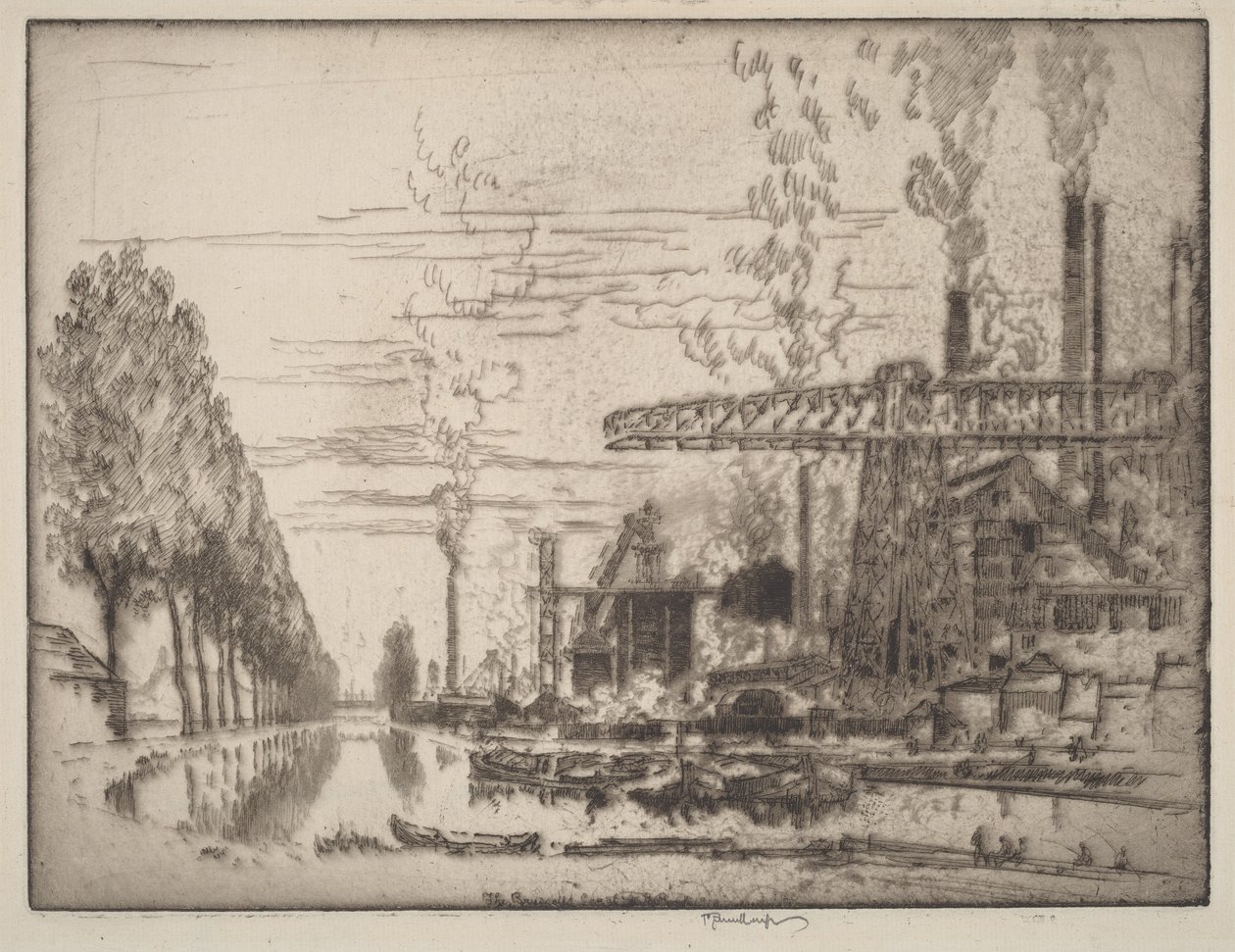A brüsszeli csatorna, egy modern Hobbema alkotó: Joseph Pennell