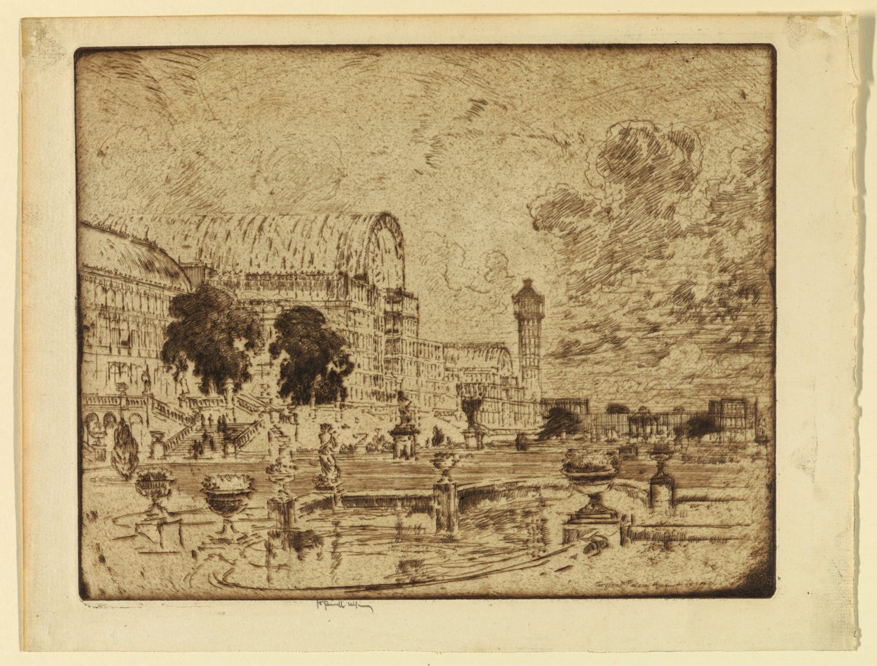 A Crystal Palace, London alkotó: Joseph Pennell