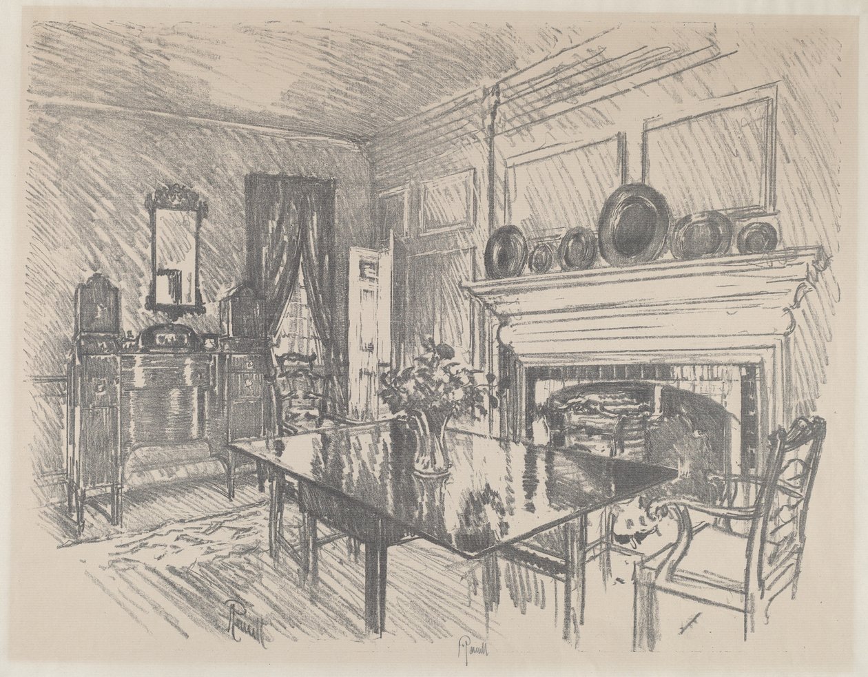 Az ebédlő, Stenton alkotó: Joseph Pennell
