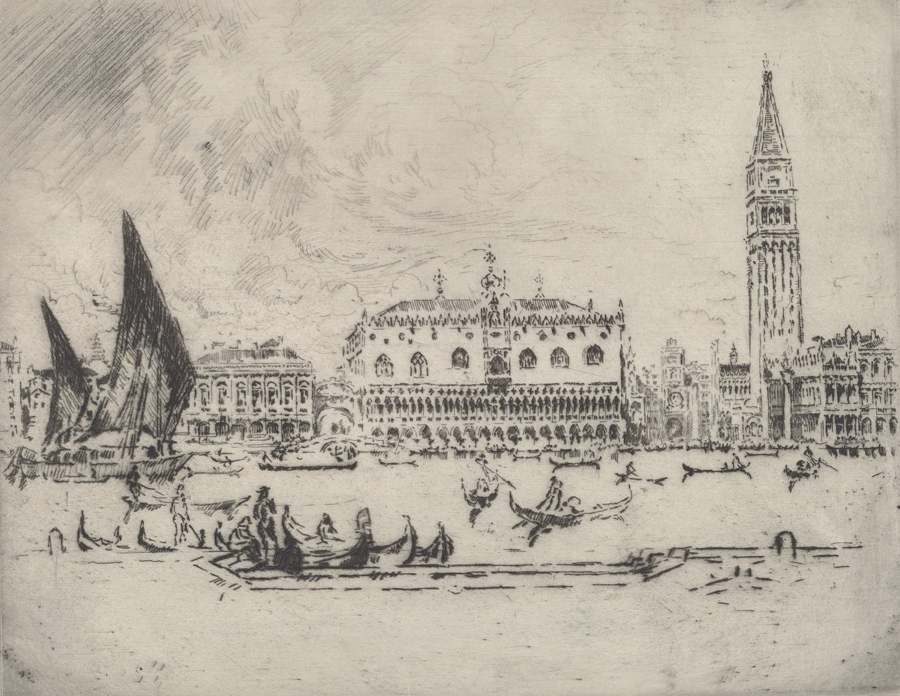 A Dózse-palota, 1883. alkotó: Joseph Pennell