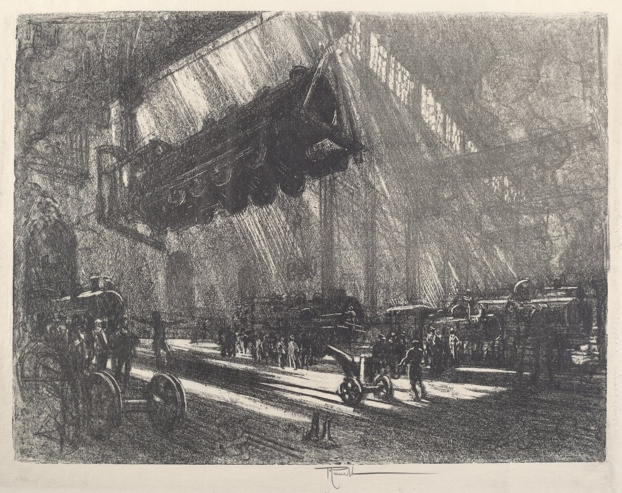A repülő mozdony, 1917. alkotó: Joseph Pennell